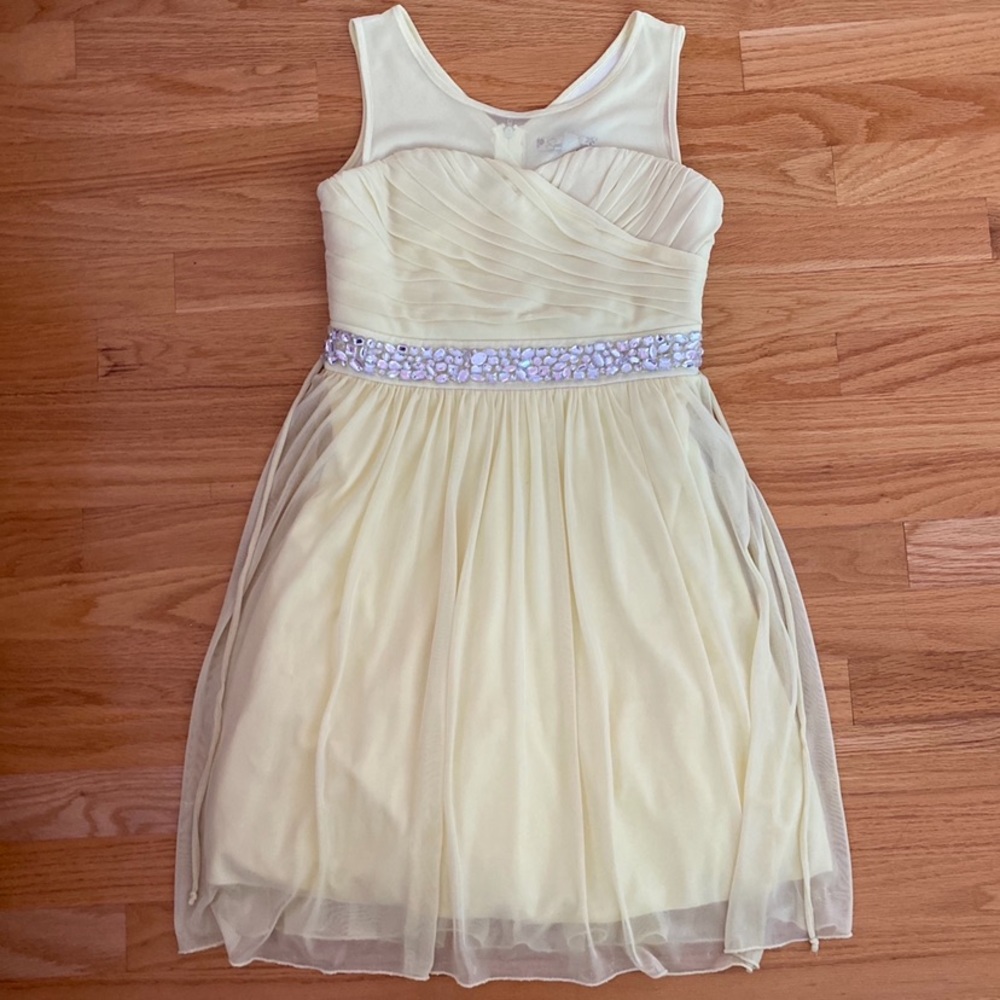 Yellow Dress With Rhinestones